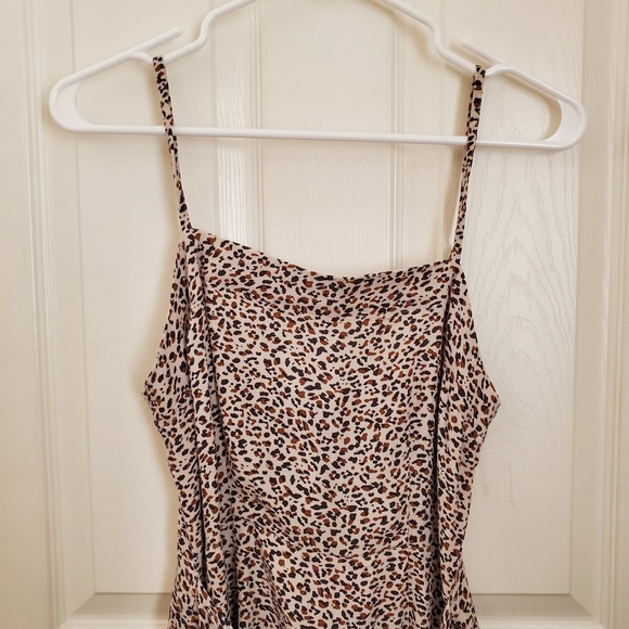 NWOT Abercrombie & Fitch | Wrap Leopard Print Tie Waist Mini Dress - Picture 6 of 11